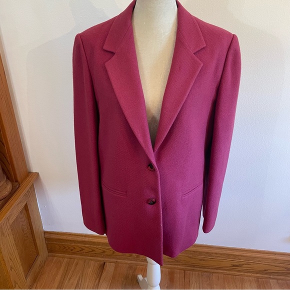 Stanley Blacker fuchsia colored 2 button blazer size 12 - Picture 5 of 11